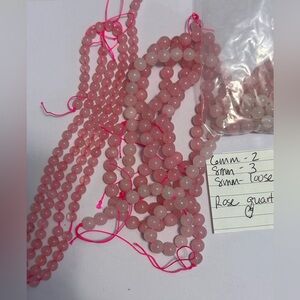 8mm & 6mm Rose Quartz Beads